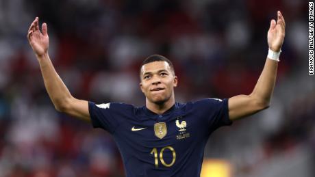 Mbappé has already surpassed Cristiano Ronalo&#39;s World Cup goal scoring record and is level with Lionel Messi on nine.
