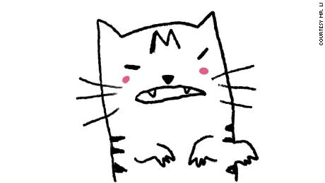 Li&#39;s Twitter profile image is a doodle of his tabby cat.