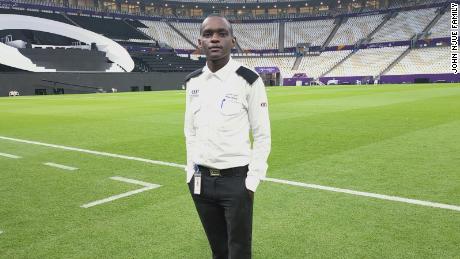 John Njau Kibue died after injuries suffered from a reported fall while on duty at Lusail Stadium.