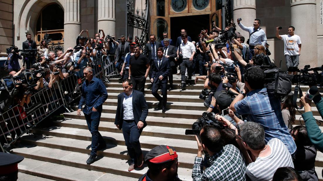 Messi leaves a courthouse in Barcelona in June 2016. A Barcelona court fined Messi &amp;euro;2 million ($2.3 million) and &lt;a href=&quot;https://www.cnn.com/2016/07/06/football/lionel-messi-tax-guilty-sentence-21-months/index.html&quot; target=&quot;_blank&quot;&gt;sentenced him to 21 months in prison for tax fraud.&lt;/a&gt; But because it was his first offense and his sentence was less than two years, he wouldn&#39;t serve any jail time. In July 2017, the Spanish courts reduced Messi&#39;s prison sentence to an additional fine of &amp;euro;252,000 ($287,000).
