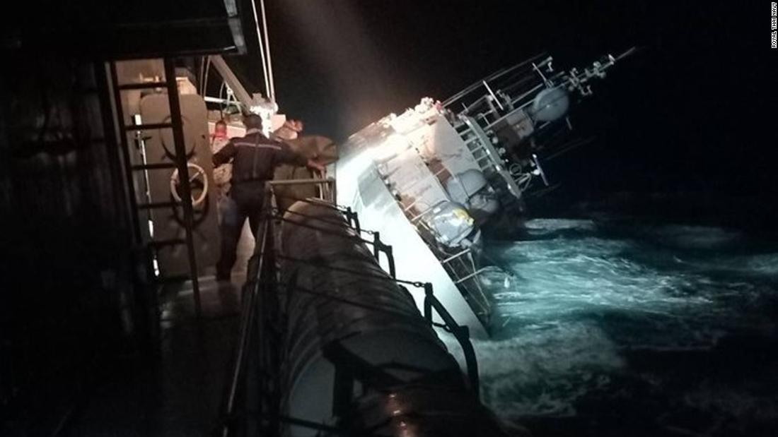 Thai warship that sank, killing 6, had too few life jackets, admiral says