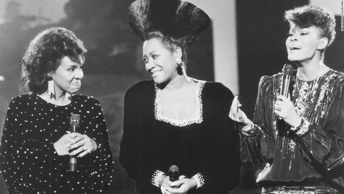 From left, Knight, Patti LaBelle and Warwick perform during &quot;Sisters In The Name of Love,&quot; an award-winning concert special that debuted in 1986. 