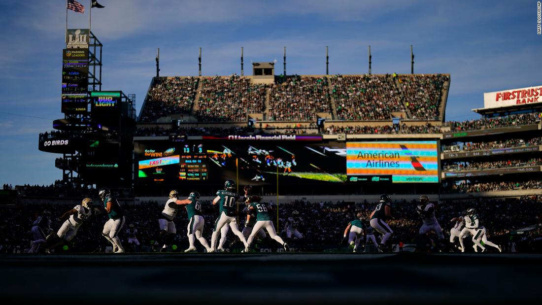 Philadelphia quarterback Gardner Minshew, making his second start in place of injured Jalen Hurts, passes against New Orleans on January 1. The Eagles lost 20-10 but still have a chance to clinch home-field advantage in next week&#39;s regular season finale.