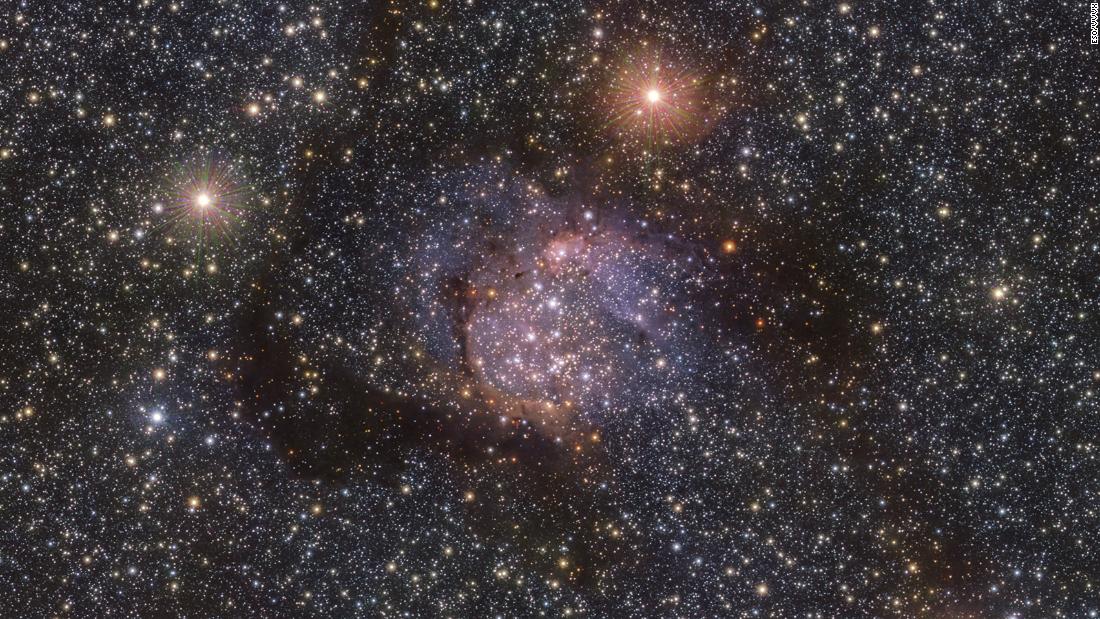An image of the Sh2-54 Nebula was taken in infrared light using the European Southern Observatory&#39;s VISTA telescope at Paranal Observatory in Chile. 