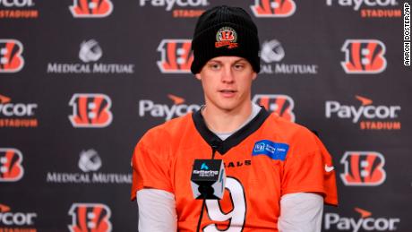 Bengals quarterback Burrow speaks with the media on Wednesday, January 4.
