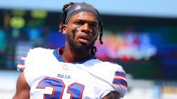 230106114208 damar hamilin file 082821 hp video Bills' Damar Hamlin is breathing on his own and talked to teammates, bolstering them for Sunday's regular season finale