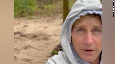 Ellen DeGeneres posts video of flash flood near Montecito home