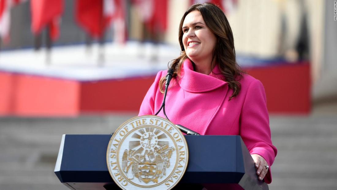 Sarah Huckabee Sanders focuses on education as she’s sworn in as Arkansas’ first female governor