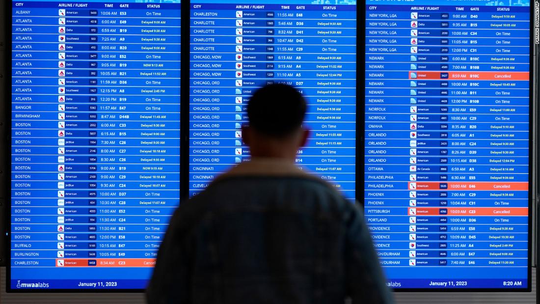 Flights delayed across the US after FAA system outage