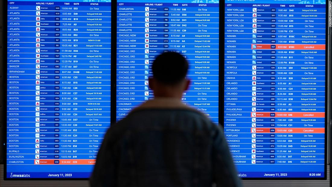 Flights delayed across the US after FAA system outage