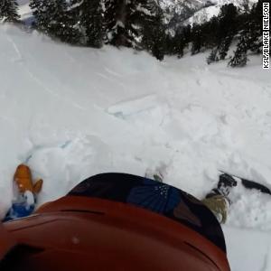 Snowboarder's video shows moment he was swept away by avalanche
