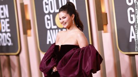 Selena Gomez at the Golden Globe Awards on Tuesday.
