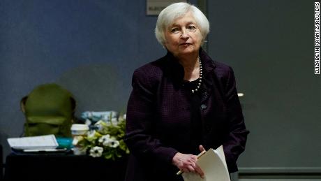 U.S. Treasury Secretary Janet Yellen arrives to a news conference during the Annual Meetings of the International Monetary Fund and World Bank in Washington, U.S., October 14, 2022. 