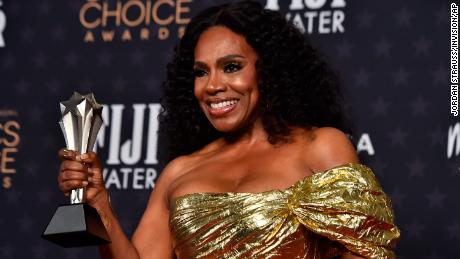 Sheryl Lee Ralph after winning for best supporting actress in a comedy series for &#39;Abbott Elementary&#39; at the 28th annual Critics Choice Awards at The Fairmont Century Plaza Hotel on Sunday, January 15, in Los Angeles.