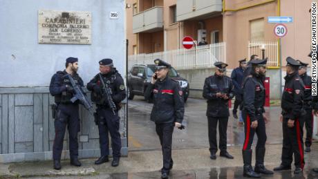 The San Lorenzo Carabinieri police headquarters in Palermo, where Messina Denaro was taken following his arrest 