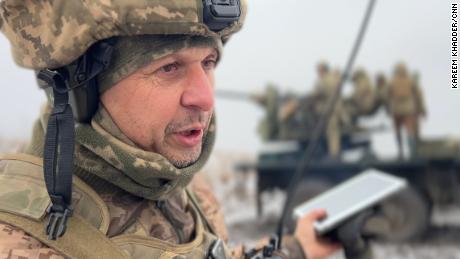 The commander of an Ukrainian anti-aircraft crew, who is known as &quot;Pilot.&quot;
