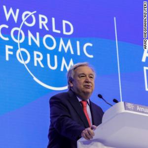 'Inconsistent with human survival': UN chief slams fossil fuel industry expansion in Davos speech