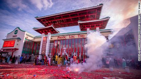 Vietnamese communities in Westminster, California, celebrate the first day of Tết on February 1, 2022.
