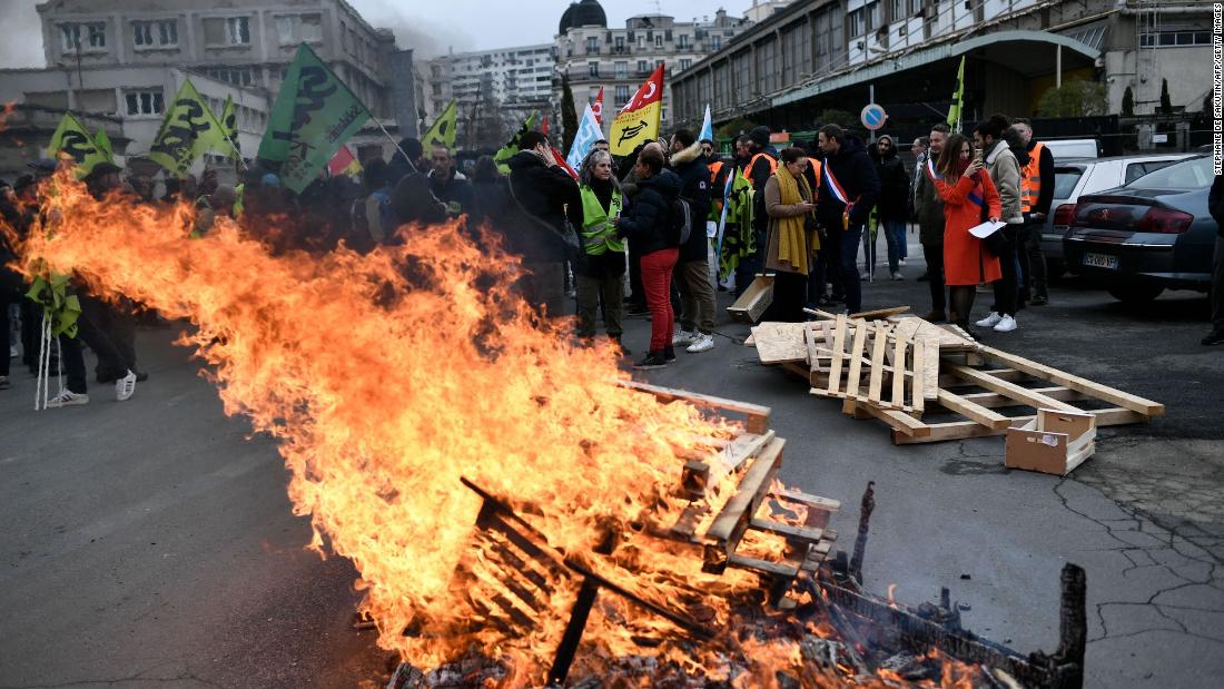 Striking French workers lead 1 million people in protest over  retirement age