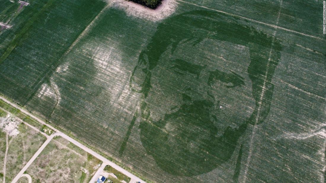 Argentine corn field planted with face of World Cup winner Lionel Messi
