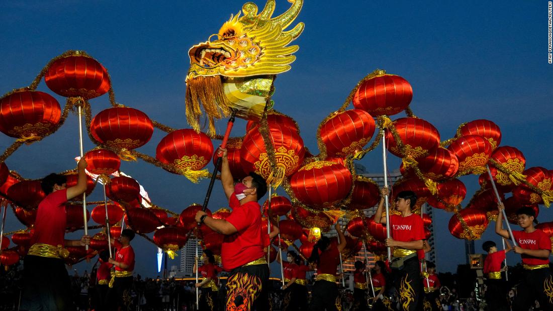 A dragon dance performance takes place in Bangkok, Thailand, on Wednesday, January 18.
