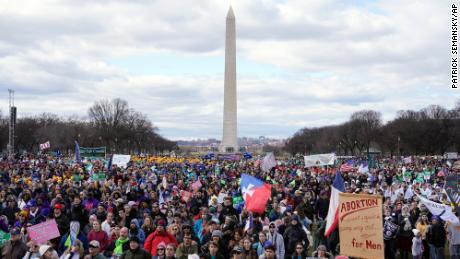 Anti-abortion activists attend first March for Life &#39;with fresh resolve&#39; post-Roe
