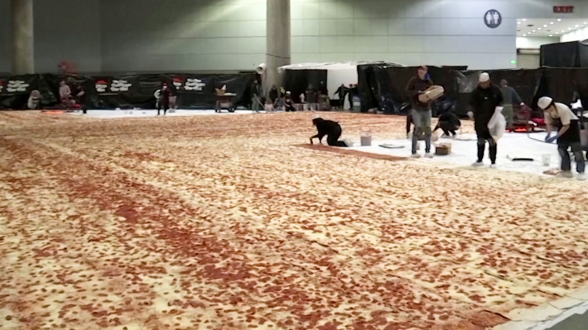 Pizza Hut creates massive pepperoni pizza, breaks world record - CNN Video