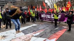 230121125833 01 sweden turkey protest hp video Turkey says Sweden was complicit in burning of Quran amid tension over NATO membership bid