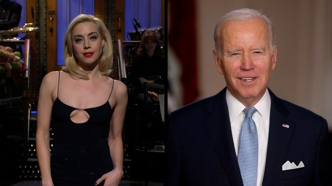 Biden sends message to Aubrey Plaza as she hosts 'Saturday Night Live'