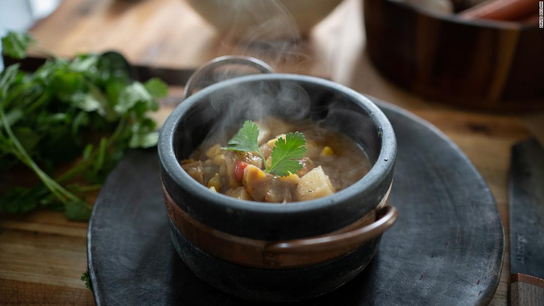 Yucca and plantains share star billing in this one-pot soup called sancocho, slang for &quot;a big old mix of things.&quot;