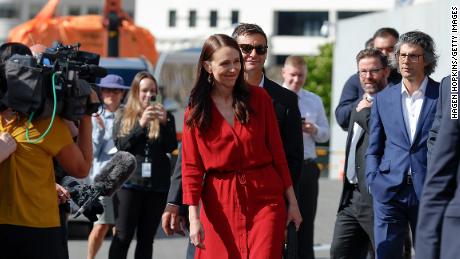 Jacinda Ardern leaves Parliament as prime minister for the last time on January 25 in Wellington, New Zealand. 