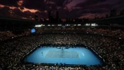 230125135516 rublev djokovic hp video Four Australian Open spectators 'revealed inappropriate flags and symbols and threatened security guards,' organizer says