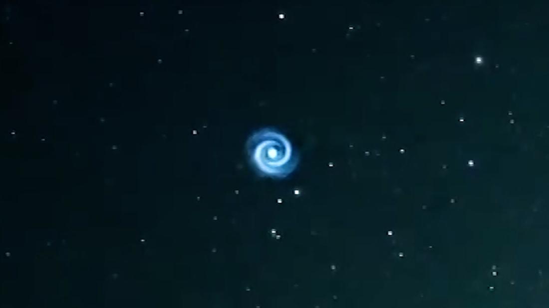Mysterious flying whirlpool captured in night sky over Hawaii
