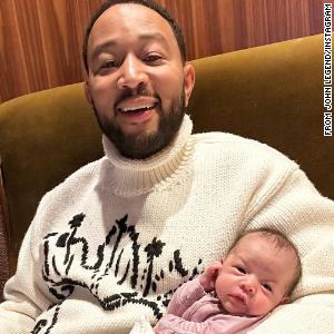 John Legend shares picture of new baby girl