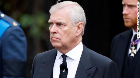 WINDSOR, UNITED KINGDOM - SEPTEMBER 19: (EMBARGOED FOR PUBLICATION IN UK NEWSPAPERS UNTIL 24 HOURS AFTER CREATE DATE AND TIME) Prince Andrew, Duke of York attends the Committal Service for Queen Elizabeth II at St George&#39;s Chapel, Windsor Castle on September 19, 2022 in Windsor, England. The committal service at St George&#39;s Chapel, Windsor Castle, took place following the state funeral at Westminster Abbey. A private burial in The King George VI Memorial Chapel followed. Queen Elizabeth II died at Balmoral Castle in Scotland on September 8, 2022, and is succeeded by her eldest son, King Charles III. (Photo by Max Mumby/Indigo/Getty Images)