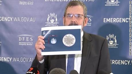 Chief Health Officer Dr. Andrew Robertson has warned people to &quot;stay away&quot; from the radioactive capsule if they come across it. 