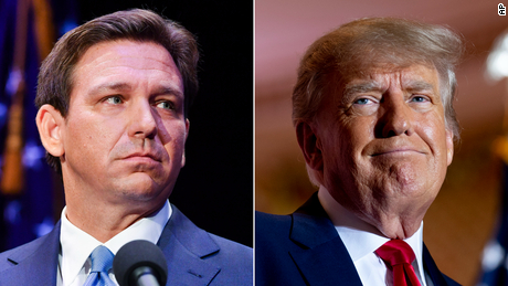 Trump takes aim at DeSantis in first major campaign swing, says he's trying to 'rewrite history' on his Covid-19 record