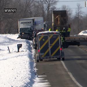 6 dead, 3 injured in crash between bus and box truck in upstate New York