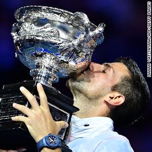 Novak Djokovic sobs after winning his 10th Australian Open title