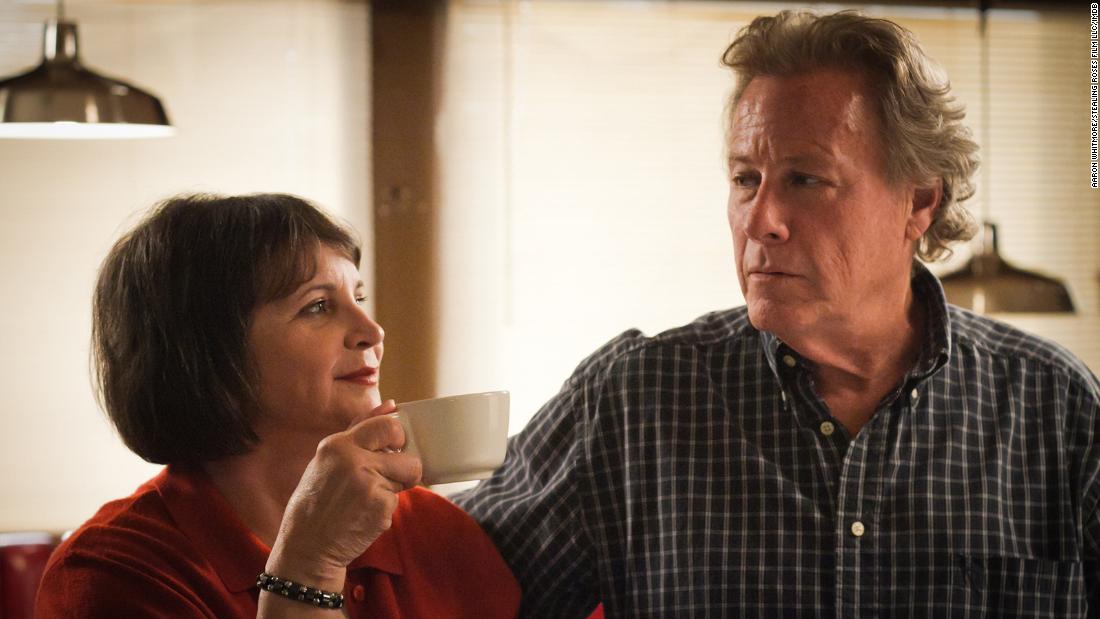 Williams appears with John Heard on set of the 2012 film &#39;Stealing Roses&#39;.