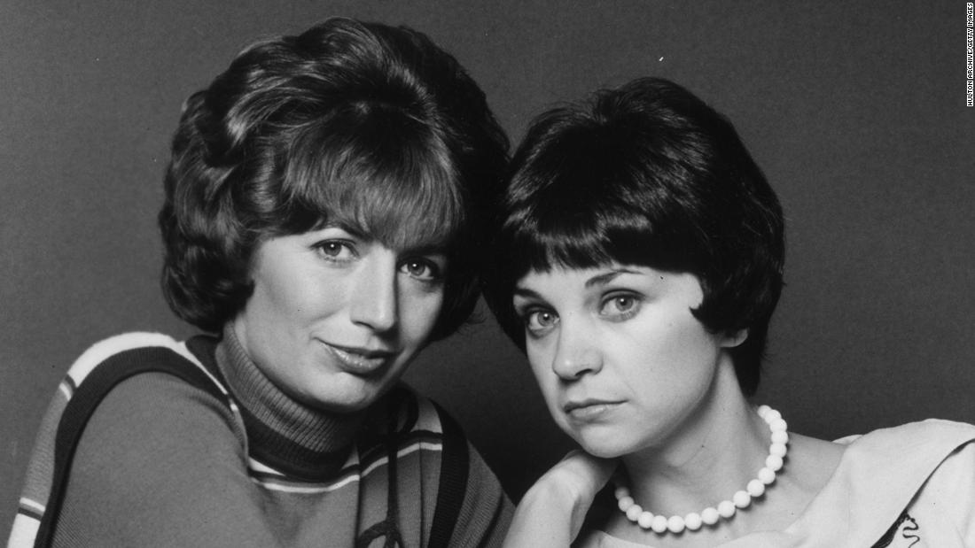 Marshall, left, and Williams pose in a promotional portrait for the TV show, &quot;Laverne &amp;amp; Shirley.&quot;