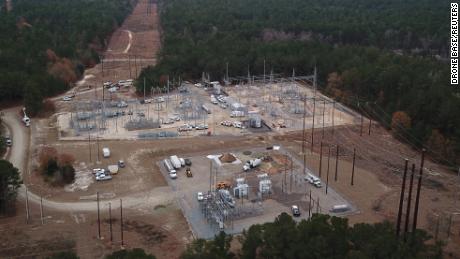 Duke Energy workers on December 6, 2022, were called in to repair a crippled electrical substation in North Carolina that the FBI said was damaged by gunfire. 
