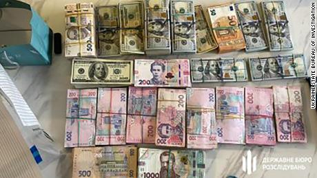 Cash found during anti-corruption raids.