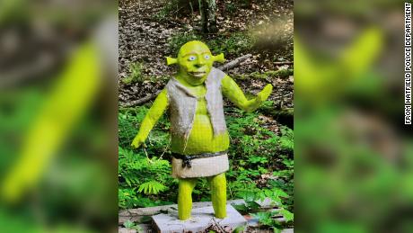 Police in Hatfield, Mass., have asked residents to keep an eye out for a bright green, 200-pound Shrek statue.