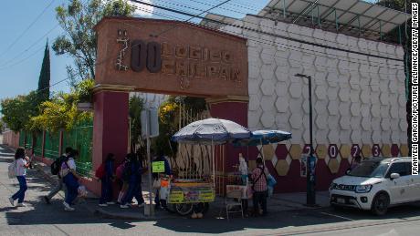 02 February 2023, Mexico, Chilpancingo: Street vendors stand at the entrance of the zoo &quot;Zoochilpan&quot;. According to the local Ministry of Environment, a former zoo director of this facility allegedly had four dwarf goats killed and cooked for the year-end party tacos. (to dpa &quot;Suspicion of goat tacos: Mexico investigates ex-zoo director&quot;) Photo: Franyeli Garcia/dpa (Photo by Franyeli Garcia/picture alliance via Getty Images)