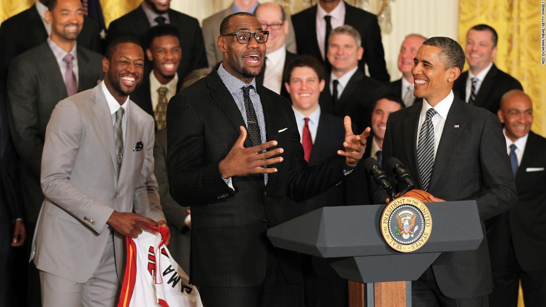 James describes his excitement as the Heat visit the White House in January 2013: &quot;We&#39;re in the White House right now, which is like &#39;Mama, I made it.&#39;&quot;