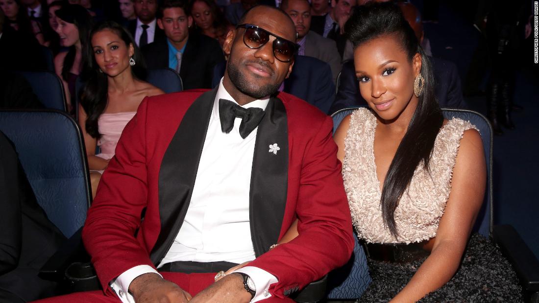 James and Savannah Brinson attend the 2013 ESPY Awards in July 2013. The two married in September of that year. They have three children together: Bronny, Bryce and Zhuri.