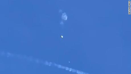  Video appears to show suspected Chinese spy balloon being shot down