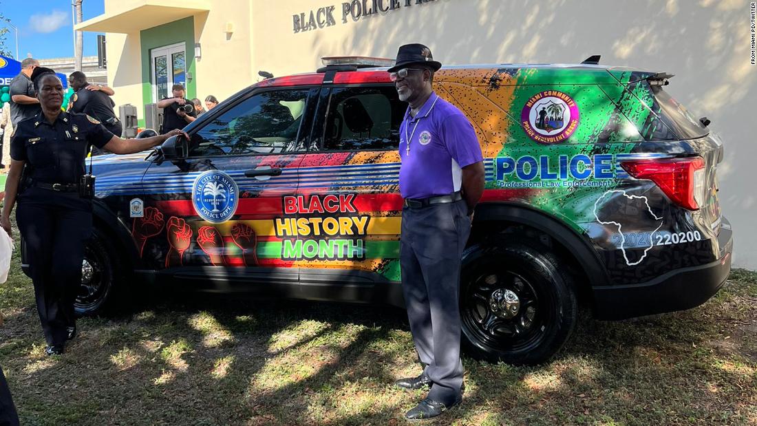 Miami police unveil Black History Month-inspired vehicle wrap featuring  pan-African colors and kente cloth - CNN