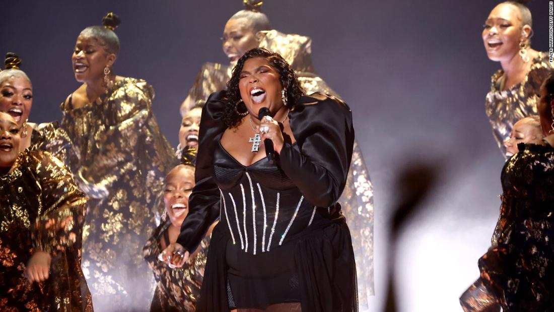 Lizzo performs a medley during the show that included &quot;About Damn Time&quot; and &quot;Special.&quot;